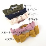 chihiro様専用37cm*カーキ＆コーデュロイ/くすみピンクヘアバンドセット*ベビー*お揃い