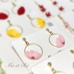 ピンク　デイジーピアス