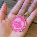 【送料無料】アクリル板  マタニティマーク キーホルダー (ピンクVer.)