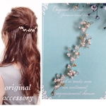 【再販×37💐大人気】ゴールド💐お呼ばれなどに♡ 小枝の大人可愛いヘアアクセサリー かすみ草風   ウェディング  ブライダル