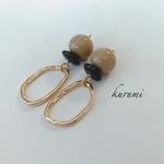 ベージュビーズ❊ピアス＆イヤリング