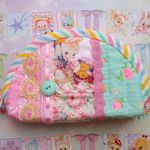hana*ハンドメイド☆ベビーアニマルのラウンドポーチ★パステルイースターバニー
