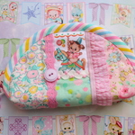 hana*ハンドメイド☆ベビーアニマルのラウンドポーチ★パステルメリーワンちゃん
