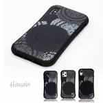iPhone ケース お洒落 シック かっこいい 【 菊 花火 耐衝撃 バンパー 】iPhonXSMax iPhoneXR iPhoneXS iPhoneX iPhone8 iPhone7 ブラック