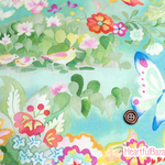 USAコットン moda Flights of Fancy ターコイズ 生地 布 花柄