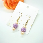 水引パールピアス♡玉結び×桜