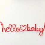 赤い糸　マタニティフォト♡hello♡baby ハローベイビー　ニューポーン