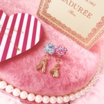 【一点物】ランデヴー♡ピアス【ローズピンク/ベビーブルー】