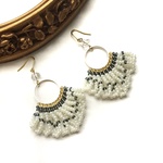 NEW♡ fringe earrings (white)