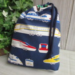 巾着袋(24cm×18cm)＊給食袋＊入園入学/通園通学【193-A】