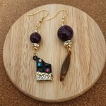 ブラックチョコレートのピアス(イヤリングに変更可)