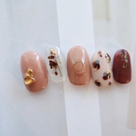 ニュアンスレオパードネイル❤︎