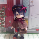 ［受注制作］チョコレートカラーのショートケープセット オビツ11ボディ ねんどろいどどーる ピコニーモ等にも