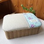 リネン（中）YUWA 薔薇　裁縫箱　小物入れ　エコクラフト  