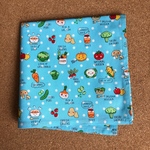 ４2×４2 野菜のお弁当包み（ランチョンマット）（水色）
