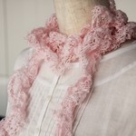 【送料無料】ふんわり桜色＊コットンフリルのストール Cotton frill stole (cherry blossom) 
