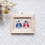 [新作] [受注]刺繍ミニフレーム＊ひな祭り🎎