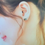 k14gf 宝石質　アクアマリン　スタッドピアス　6mm