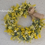 ミモザとスターチスhappy＊wreath