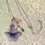 蝶尾金魚ネックレス「夜桜」