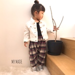 『チェック』サルエルパンツ☆起毛素材