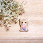 ネコの刺繍ブローチ 〜エキゾチックショートヘア〜