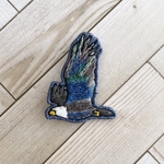 ハクトウワシ　　刺繍ブローチ