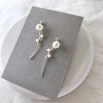 " floret " vintage ivory  /   アイボリー　小さなお花ピアス