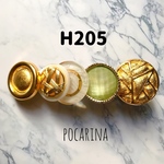 H205…限定☆ヘアクリップ  8センチ　ビンテージボタン