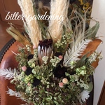 Sweet Chic プロテアニオベ ＆紫陽花 bouquet スワッグ