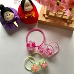 おひなさまセット˚✧₊⁎ ’ ˚✧₊⁎しゃぼん玉ビーズのヘアゴム/桃の花/ひな祭り🌸