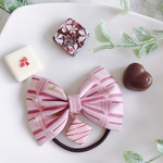 お菓子なチョコレートリボンヘアゴム(ストロベリー)