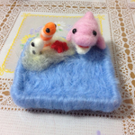 イルカとアナゴたちの小物置き☆羊毛フェルト
