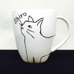 しろねこ マグカップ　～名入れOK～