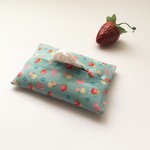 【再販】ミニ  いちご水色  入園入学  裏地付き 子供サイズ＊ポケットティッシュケース