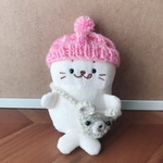 ぬいぐるみ☆ポンポン帽子とくまさんバッグ