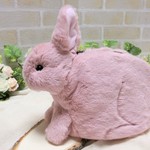 大きなもふもふうさぎポーチ（イチゴチョコレート）