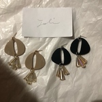 クリスタルカット タッセルピアス