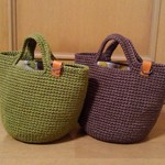 麻バッグ　ブラウンorモスグリーン