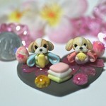 【季節限定3月まで】シーズー＊樹脂粘土＊わんこ＊犬＊ひな祭り