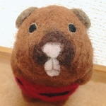 👹鬼のパンツをはいたモルモット人形🐹赤いパンツ