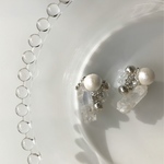 天然石ビジュー ピアス