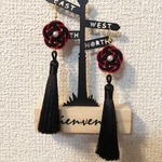 [再販] 水引とタッセルのピアス/イアリング
