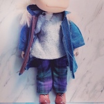 シックなブルーのモッズコート⭐︎オビツ11ねんどろいどどーる兼用