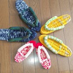 ご注文品です。親子３人分の布ぞうり。