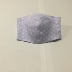 Wガーゼ立体マスク（大人用Ｍサイズ）麻の葉 藤色