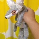 ☆再販【受注製作】くたくた銀色キツネさん