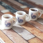 数量限定 コーヒーの入ったウサギのマグカップ