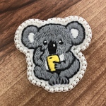 手刺繍ブローチ　ピース!