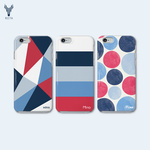 【特集掲載】♡450超!選べるデザイン☆文字入れ♪三角/ボーダー/ドット iPhoneケース トリコロール 